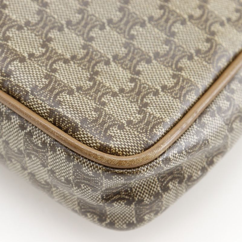 Celine Macadam Pattern Vintage Brown Second Bag