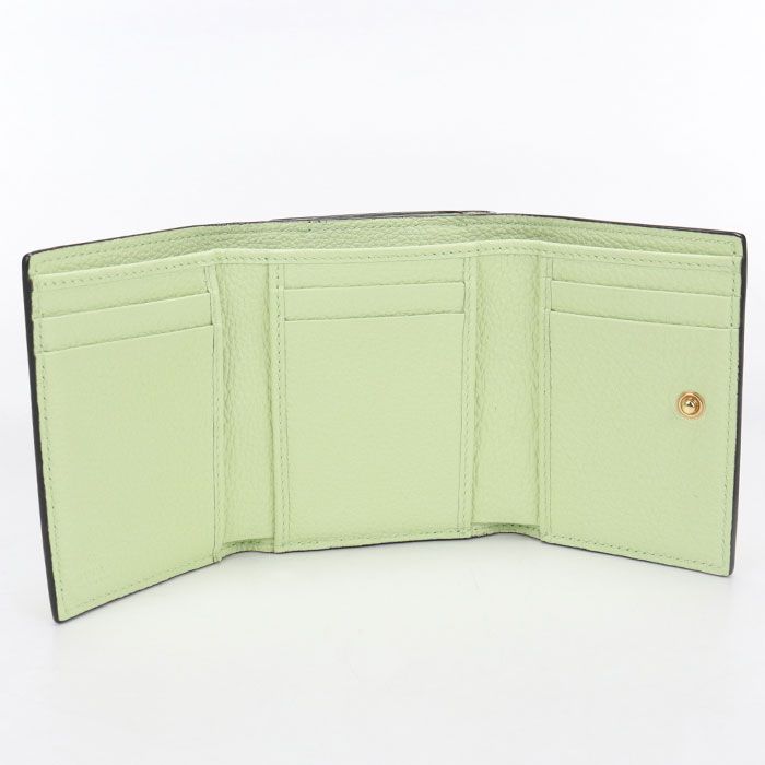 Gucci Compact Wallet Embossed Logo Trifold with Coin Purse