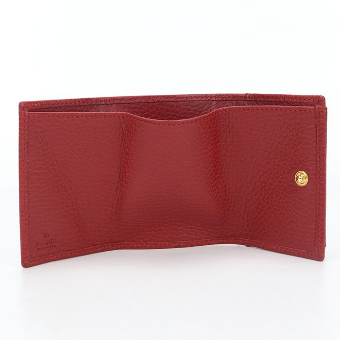 Gucci Compact Wallet GG Marmont Trifold with Coin Purse Leather