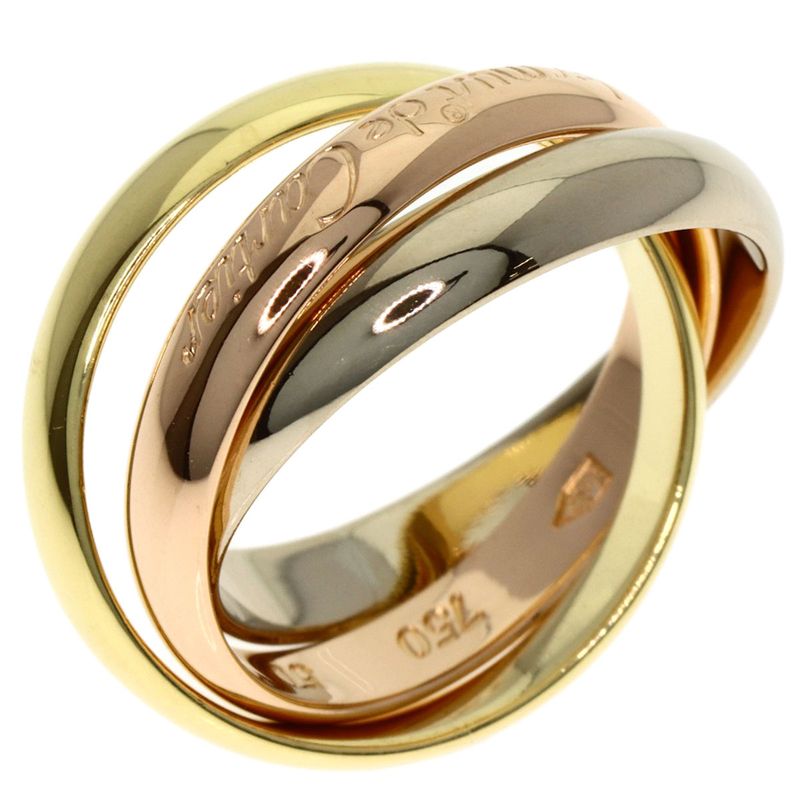 Cartier Trinity 50 Ring 18K Yellow Gold 18K Pink White