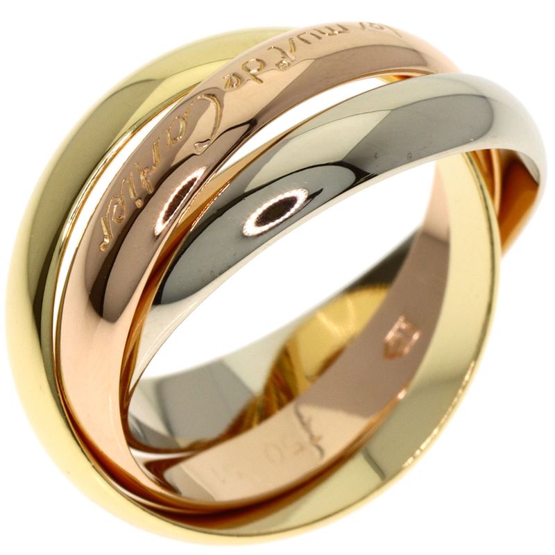 Cartier Trinity 51 Ring 18K Yellow Gold 18K Pink White