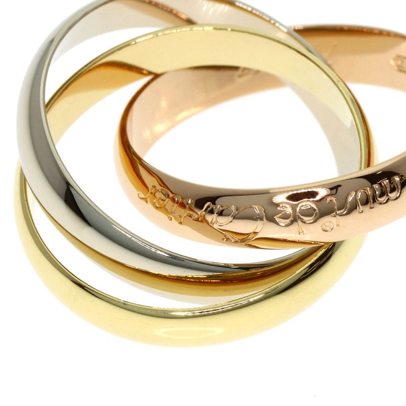Cartier Trinity 47 Ring 18K Yellow Gold 18K Pink White