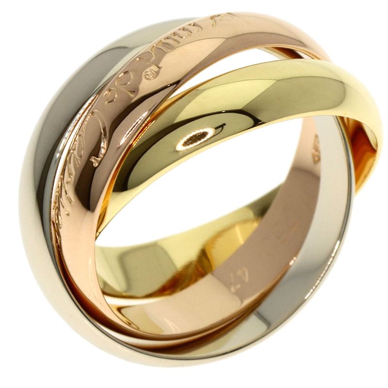 Cartier Trinity 47 Ring 18K Yellow Gold 18K Pink White