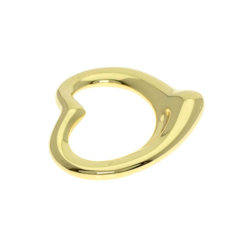 Tiffany & Co Open Heart Pendant Top 18K Yellow Gold