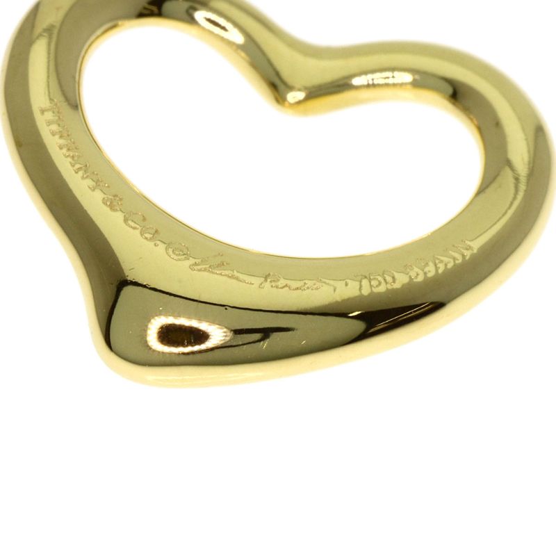 Tiffany & Co Open Heart Pendant Top 18K Yellow Gold