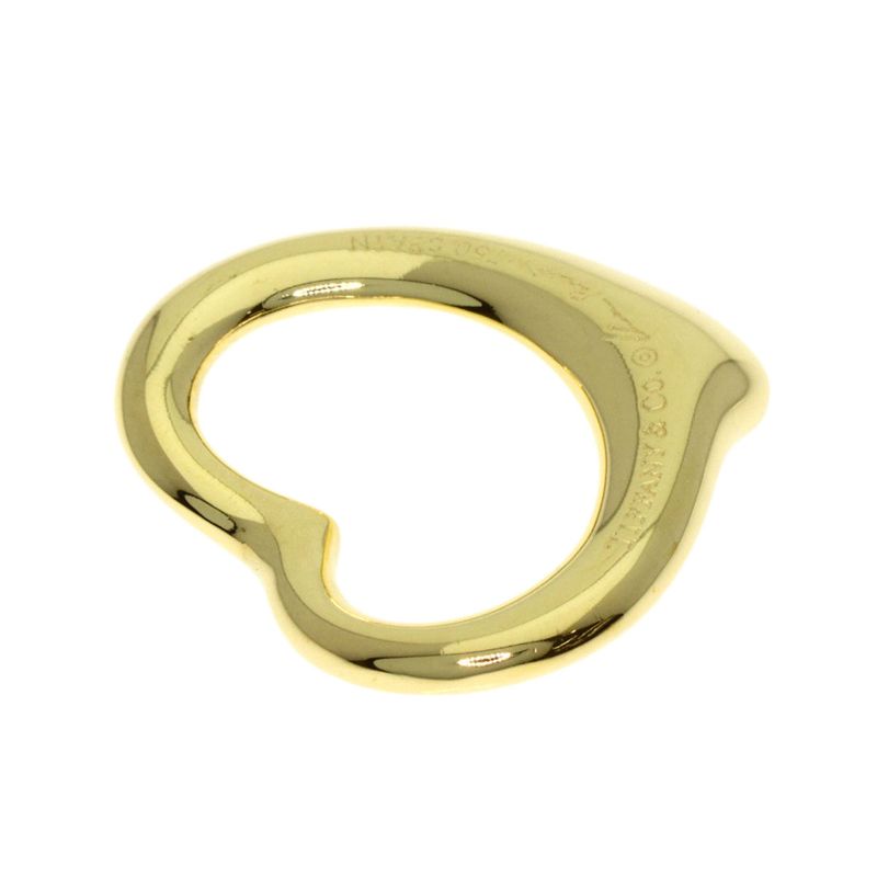 Tiffany & Co Open Heart Pendant Top 18K Yellow Gold