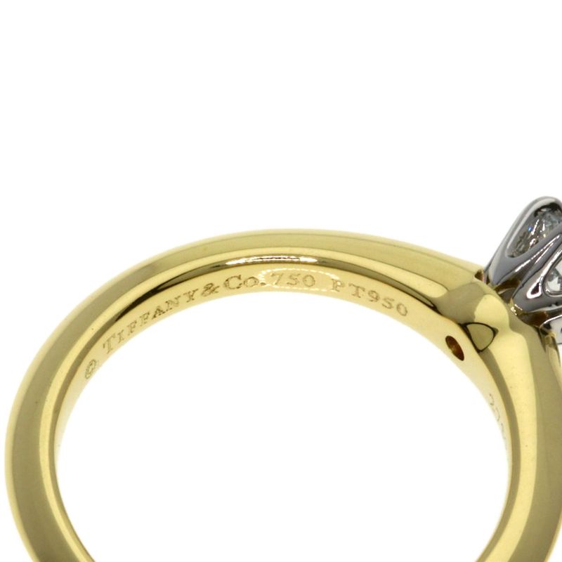 Tiffany & Co Solitaire Diamond Ring 18K Yellow Gold