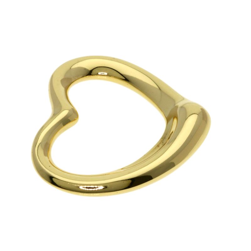Tiffany & Co Open Heart Pendant Top 18K Yellow Gold