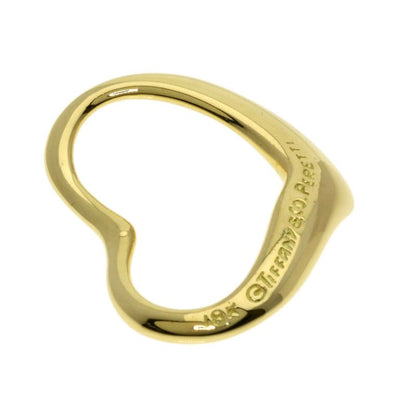 Tiffany & Co Open Heart Pendant Top 18K Yellow Gold