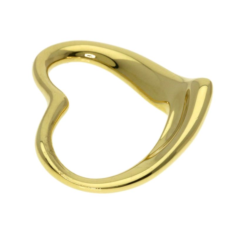 Tiffany & Co Open Heart Pendant Top 18K Yellow Gold