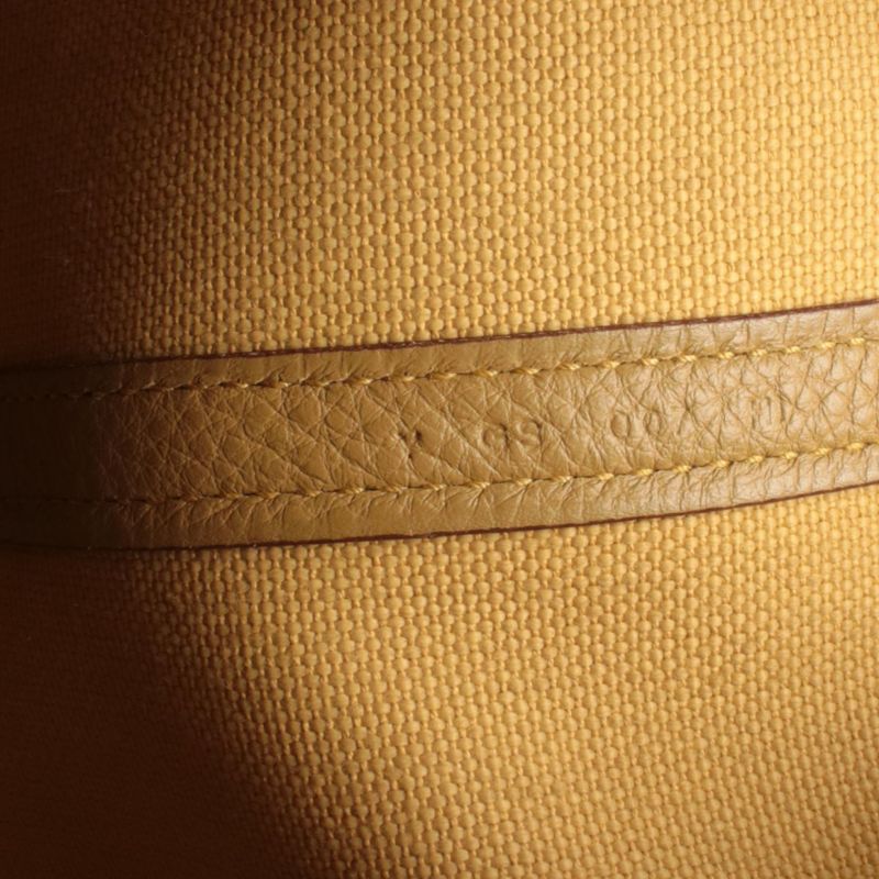 Hermes Tote Garden File PM Foin Canvas Yellow. Beige