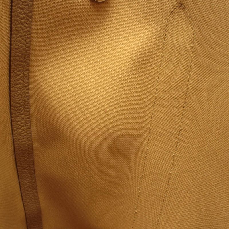 Hermes Tote Garden File PM Foin Canvas Yellow. Beige
