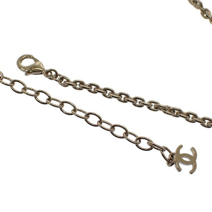 Chanel CC Logo Chain Choker Pendant Necklace Metal