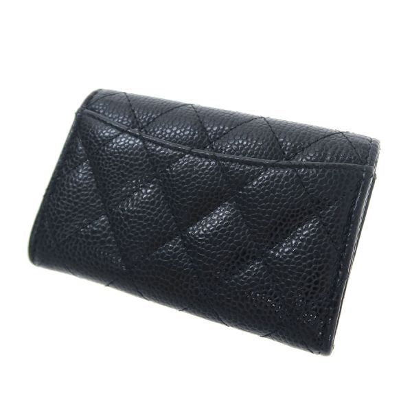 Chanel Quilted Caviar Card Case