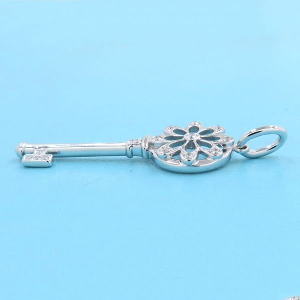 Tiffany & Co Floral Key Diamond Charm
