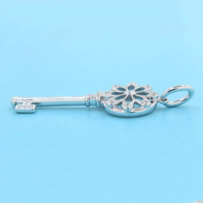 Tiffany & Co Floral Key Diamond Charm