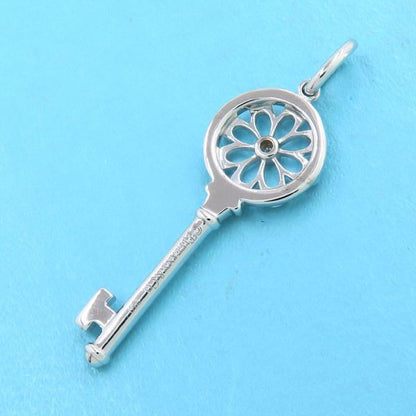 Tiffany & Co Floral Key Diamond Charm