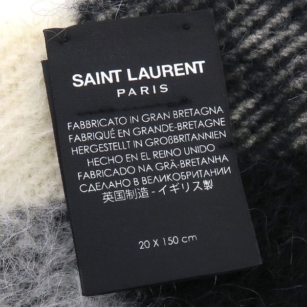 Saint Laurent Paris Scarf Wool Black