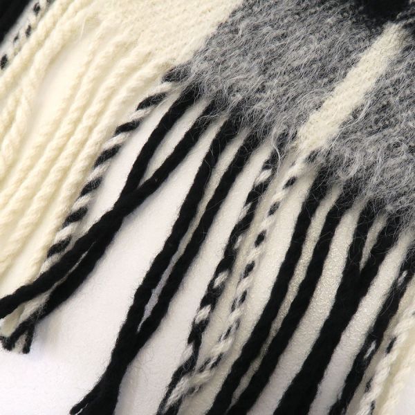 Saint Laurent Paris Scarf Wool Black