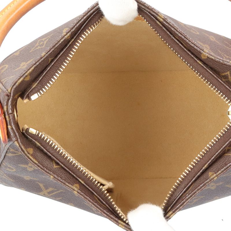Louis Vuitton Looping MM Monogram Shoulder Bag Canvas Brown Model