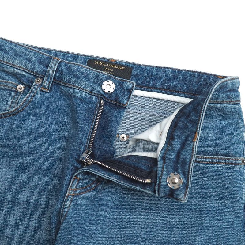 Dolce & Gabbana Denim Pants 40 Wide Cropped Flower