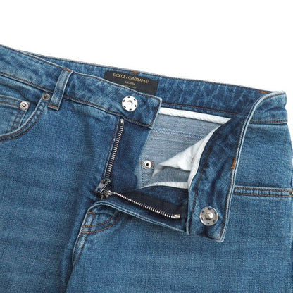 Dolce & Gabbana Denim Pants 40 Wide Cropped Flower