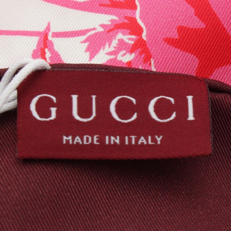 Gucci Silk GG Flora Scarf Pink
