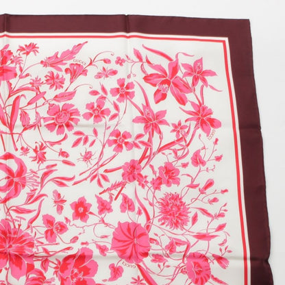 Gucci Silk GG Flora Scarf Pink