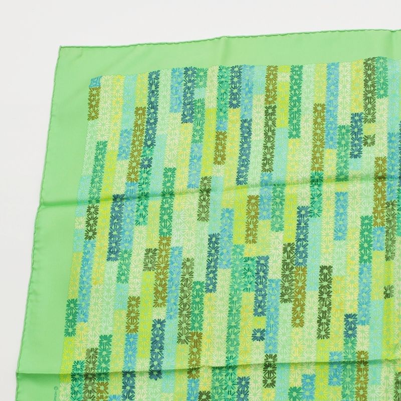 Hermes Silk Carre 90 the Rhythm of China Scarf Green