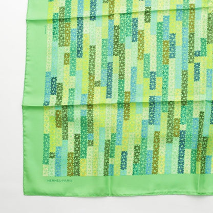 Hermes Silk Carre 90 the Rhythm of China Scarf Green