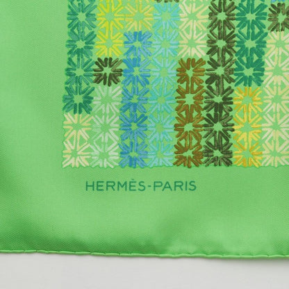 Hermes Silk Carre 90 the Rhythm of China Scarf Green