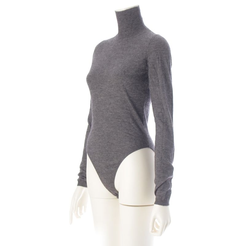 Dior Cashmere Silk Top Bodice Turtleneck Long Sleeve Knit