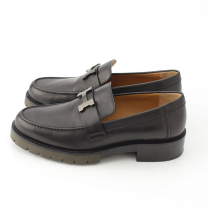 Hermes Gregoire Leather Loafers Black 39