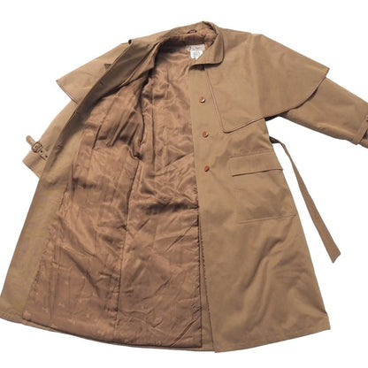 Gucci Vintage Trench Coat 42 Belted Long Leather