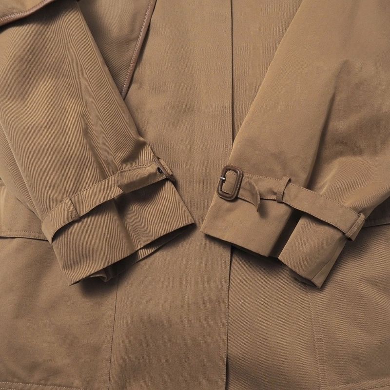 Gucci Vintage Trench Coat 42 Belted Long Leather