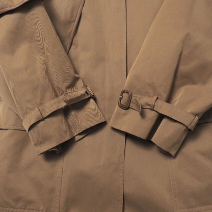 Gucci Vintage Trench Coat 42 Belted Long Leather