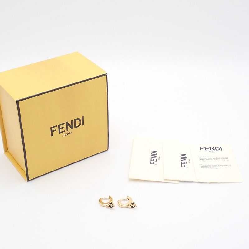Fendi Forever Hoop Earrings Gold