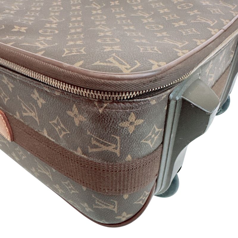 Louis Vuitton Pegase 60 Monogram Leather Travel Bag Brown