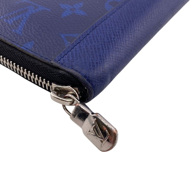 Louis Vuitton Zippy Wallet Vertical Taigarama Leather Blue