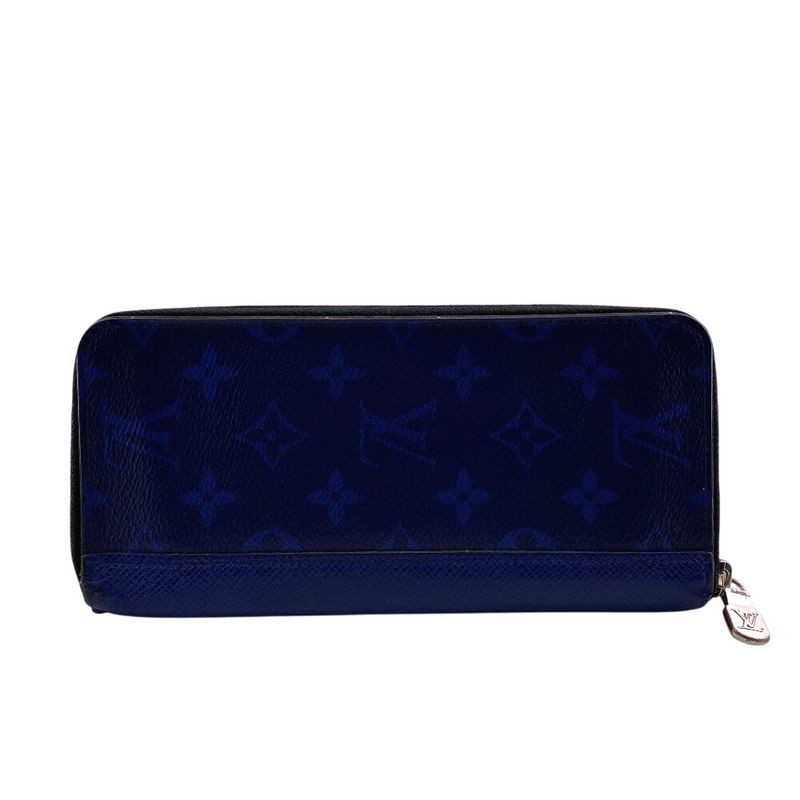 Louis Vuitton Zippy Wallet Vertical Taigarama Leather Blue