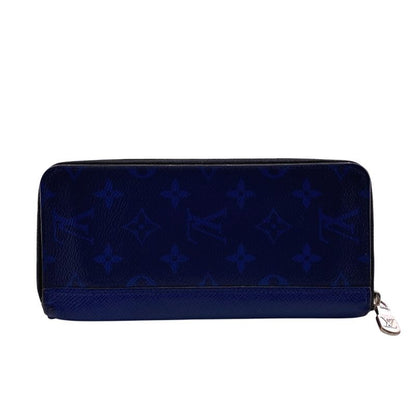 Louis Vuitton Zippy Wallet Vertical Taigarama Leather Blue