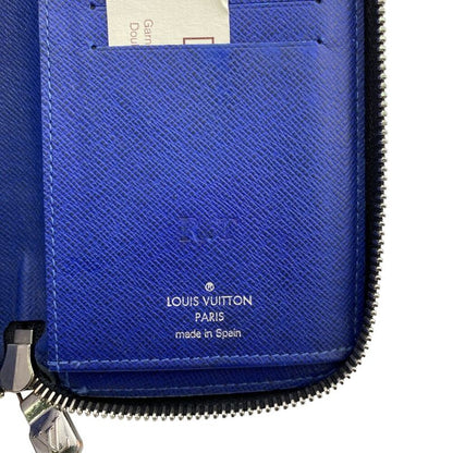Louis Vuitton Zippy Wallet Vertical Taigarama Leather Blue