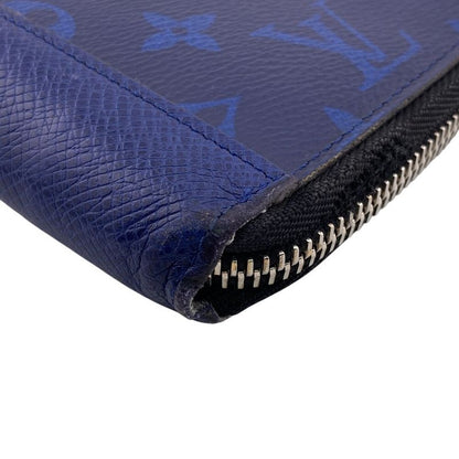 Louis Vuitton Zippy Wallet Vertical Taigarama Leather Blue