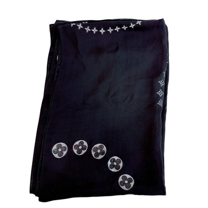 Louis Vuitton Etole Monte Carlo Cashmere Shawl Black