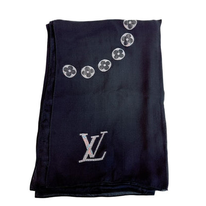Louis Vuitton Etole Monte Carlo Cashmere Shawl Black