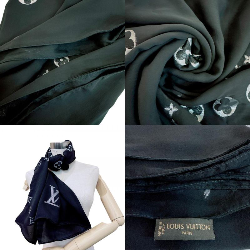 Louis Vuitton Etole Monte Carlo Cashmere Shawl Black