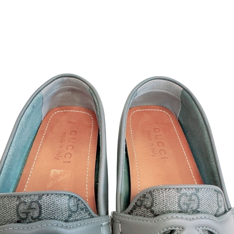 Gucci Deck Shoes Business Interlocking GG Supreme Canvas Gray