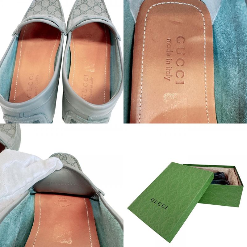 Gucci Deck Shoes Business Interlocking GG Supreme Canvas Gray