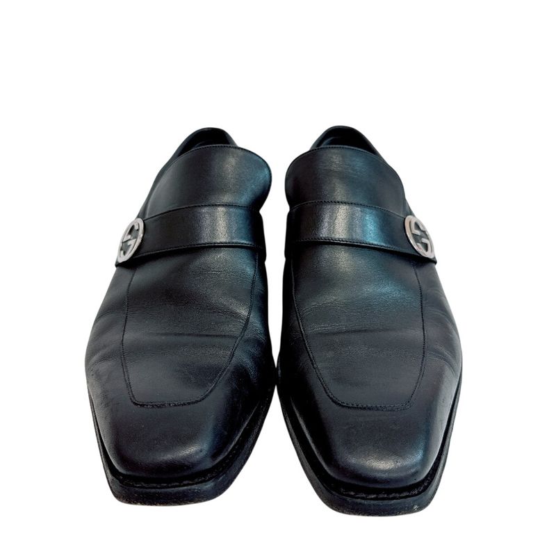 Gucci Business Shoes Interlocking Leather Black