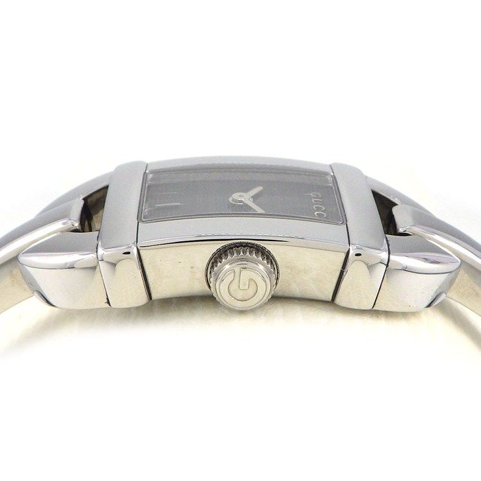 Gucci Watch Bangle Horsebit Gray Dial SS Quartz Analog Movement
